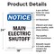 Signmission Main Electric Shutoff, 18 in W x Rectangle, Aluminum OS-2PACK-NS-A-1824-V-14079 - alternate 3